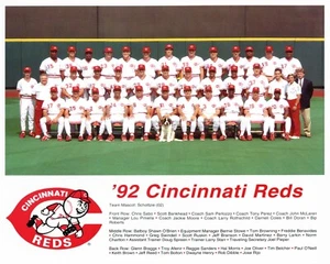 1992 CINCINNATI REDS BASEBALL TEAM 8X10 PHOTO - Picture 1 of 1