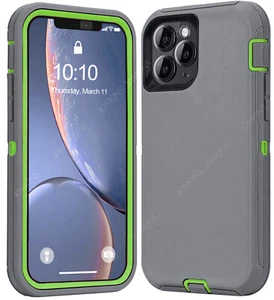 For iPhone 15 Pro Max 14 13 12 11 XR XS Phone Case Heavy Duty Shockproof Cover - Picture 1 of 16