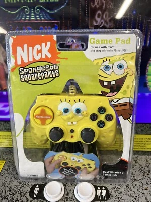 Viacom Nickelodeon Bob Esponja Pantalones Cuadrados Controlador Sony PS2 Nuevo COMO NUEVO Foto 1 de 4