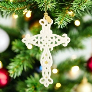 Lenox 2017 Porzellan Schnee Fantasien Kreuz Ornament Sammlerstück NEU - Bild 1 von 8