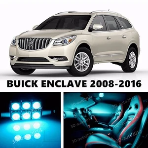 17pcs LED ICE Blue Light Interior Package Kit for  BUICK ENCLAVE - Picture 1 of 10