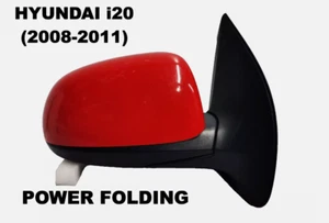 ESPEJO DE ALA HYUNDAI i20 (2008-11) LADO DERECHO CONDUCTOR ROJO PLEGABLE (#H16) - Imagen 1 de 12