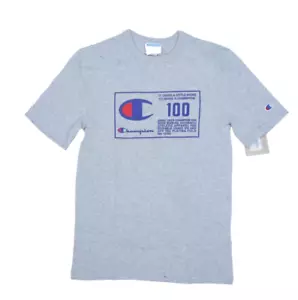 Champion Oxford Gray Life Behind the Label Heritage Graphic Tee T-Shirt Mens S - Picture 1 of 8