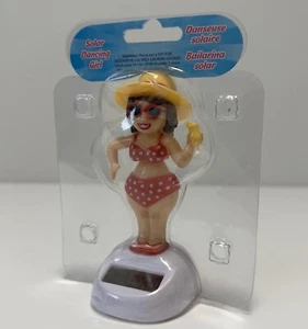 Solar Powered Dancing Bikini Girl Beach Vacation Car Ornament Bobble NEW - Picture 1 of 3