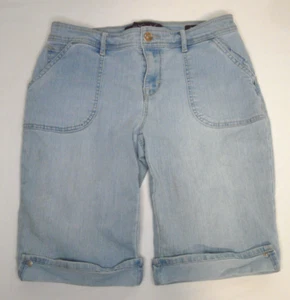 Gloria Vanderbilt Denim Bermuda Shorts dehnbar blau helle Waschung Missy Gr. 4 - Bild 1 von 8