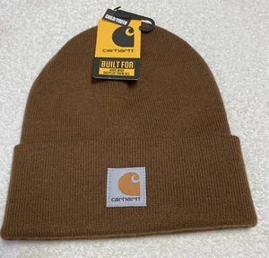Gorro Carhartt Juvenil Clásico Marrón Acrílico Nuevo con Etiquetas - Imagen 1 de 6