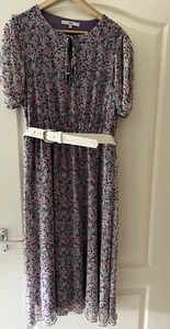 Beautiful NEXT Lined Dress - Size 10 - Floral Pattern with Belt - Bild 1 von 2