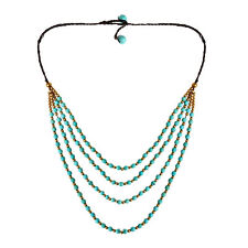 Perfection Turquoise Belle Four Layer Handmade Necklace