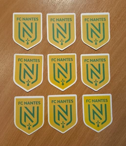 Pack of 9 (Nine) FC Nantes Stickers - Club Badge Logo - Zdjęcie 1 z 1