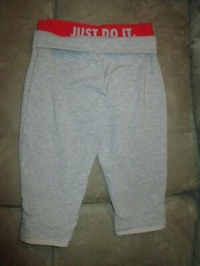 KIDS Nike S Gray & Red Sweat Pants DRI FIT WaistSide2SideStretch12-15" Inseam14" - Picture 1 of 12