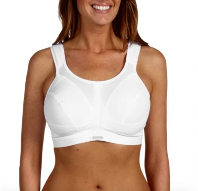Sujetador deportivo amortiguador para mujer blanco soporte máximo L143841 talla 30G Foto 1 de 4