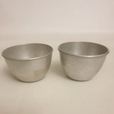 2 Individual Aluminium Steamed Pudding Bowls - Image 1 of 4