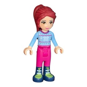 LEGO Friends Minifigure frnd212 MIA Light Blue Snowflake Sweater Top From #41319