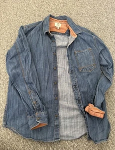 Timberland Earthkeepers Men’s Button Up Shirt Size L Denim Shirt / Shacket - Picture 1 of 3