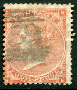 (153) SEHR GUTE GEBRAUCHTE SG82 QV 4d BLASSROTE PLATTE 4 - Bild 1 von 1