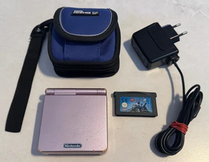 Nintendo Gameboy Advance GBA SP Metallic Rosa Pink AGS-101 Konsole + Tasche - Bild 1 von 13