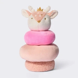 NUEVO Apilador de Juguete de Peluche Suave Cloud Island Niños Decoración de Habitación de Bebé Regalo Ciervo Rosa - Imagen 1 de 7