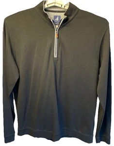 Johnnie-O Sully Sweater Mens XL Black 1/4 Zip Long Sleeve Dr. Pepper Logo Golf - Picture 1 of 7