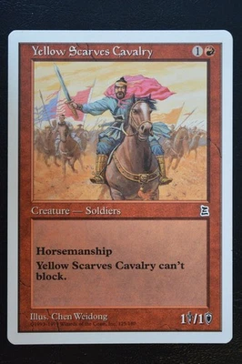 Magic The Gathering MTG YELLOW SCARVES CAVALRY Portal Three Kingdoms LP Played - Image 1 of 2