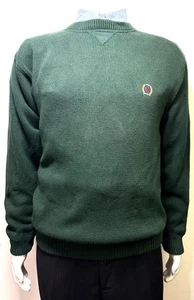 Vintage 90s Tommy Hilfiger Sweater Size M Green Crew Neck Crest Y2k Pulli - Bild 1 von 5