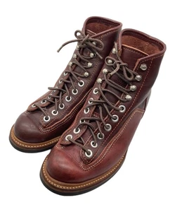 LONE WOLF Boots FO1615 Leather Brown Carpenter Boots Size 8 - Picture 1 of 10