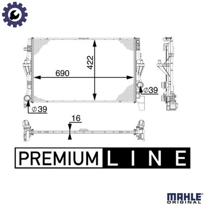 RADIATOR ENGINE COOLING CR 902 000P FOR MERCEDES-BENZ MARCO/POLO/Camper VITO - Image 1 of 4