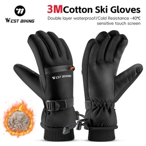 Guantes de esquí de invierno WEST BIKING pantalla táctil deportes al aire libre cálidos guantes de ciclismo - Imagen 1 de 21