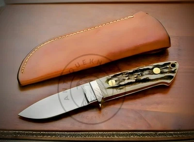 Handmade Riverside Loveless Drop Point Hunter Replica Hunting Knife W/Sheath - Image 1 of 4