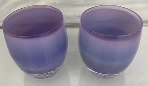Glassybaby Portavelas de Vidrio Votivo "Jacinto" Púrpura 3.5”x 2.5”-Juego de 2 - Imagen 1 de 8