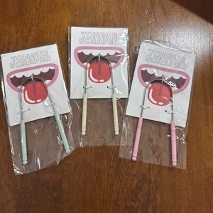 29 Stück Zunge Schaber, 10 rosa, 10 grün, 9 weiß - Mundhygiene Reiniger - Bild 1 von 6