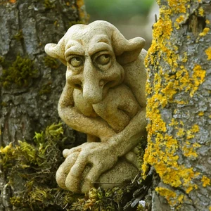 Troll Statues Home Decor, Gargoyle Statues, Cast Stone Trolls, Gothic Sculpture - Picture 1 of 8