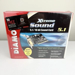 Diamond Xtreme Sound PCI (XS51) Sound Card NEW IN BOX Sealed Unopened - Afbeelding 1 van 5
