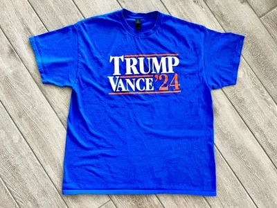 Camiseta TRUMP VANCE '24 Azul Real Gildan Manga Corta Roja Blanca y Azul Adulto XL Foto 1 de 4