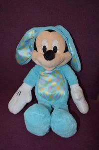 Mickey Mouse Blue Easter Bunny Rabbit Plush Stuffed Animal 16" Tall w/tag Y1 - Picture 1 of 4