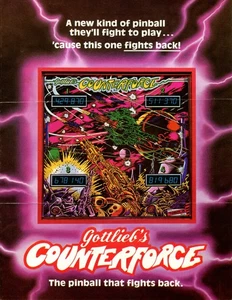 Counter Force Gottlieb Flipper Flyer / Prospekt / Anzeige  - Bild 1 von 3