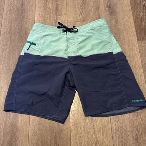 Patagonia Herren Bade Boardshorts Gr. 36 Wavefarer 86580 blau grün Badehose Surf - Bild 1 von 10