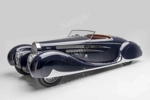 Póster fotográfico Bugatti Retro 1939 tipo 57C convertible alta resolución decoración de pared impresión - Imagen 1 de 1