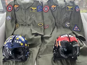 Top Gun Signed 'Viper & Jester' Pilot Suits Tom Skeritt & Michael Ironside. COA - Picture 1 of 15
