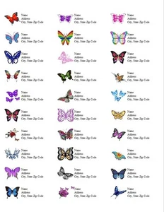 Personalized Address Labels Butterflies All Pictures Buy 3 get 1 free (d1) - Picture 1 of 3