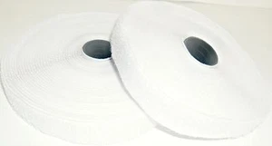 HQG , 20MM Bianco Cucire Uncino e Asola Allacciatura, 10 Metro Set - Picture 1 of 3
