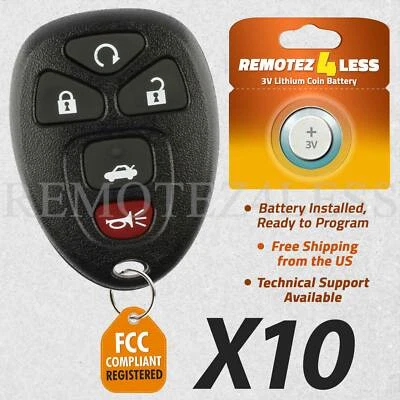 10x For 2004 2005 2006 2007 2008 2009 2010 Chevrolet Malibu Remote Car Key Fob Foto 1 de 4