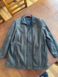 ANDREW MARK LEATHER JACKET, men, size L, brown napa leather - Picture 1 of 7