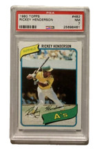1980 TOPPS RICKEY HENDERSON RC #482   PSA 7 NM