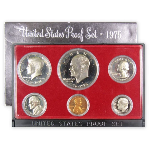 1975 Proof Set U.S. Mint Original Government Packaging OGP Collectible Cover