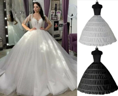 Neu Reifrock 6 Ringe TÜLLROCK Petticoat Unterrock Krinoline Brautkleid MJ - Bild 1 von 4