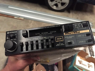 NOS JDM only Hitachi single DIN car cassette stereo, 80s make, extremely rare! - image 1 of 4