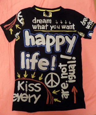 EUC DESIGUAL COTTON KIDS BOYS TOP T-SHIRT BOUTIQUE HIGH END DESIGNER SZ 12 13 14 - Image 1 of 2