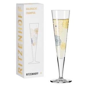 Ritzenhoff Champagne glass set of 2 Goldnacht 036, C. Lorenzo, crystal glass ... - Picture 1 of 7