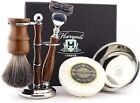 Men Professional Shaving Kit Badger Brush, Soap, Bowl, Stand  Grooming Shave Set