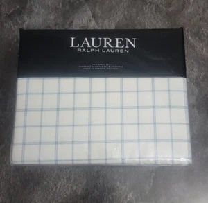 Lauren Ralph Lauren Flannel Millerton Plaid Twin Sheet Set 3 Piece Blue New - Picture 1 of 5